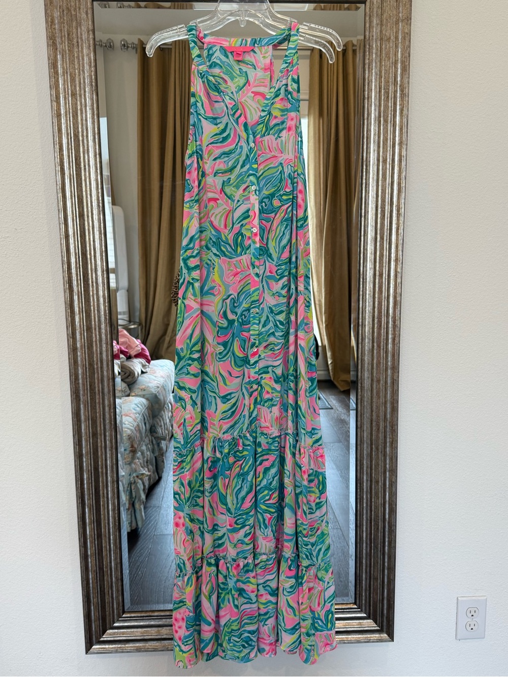 Lilly Pulitzer Sleeveless Tropical Print Maxi Dress in One in a Melon